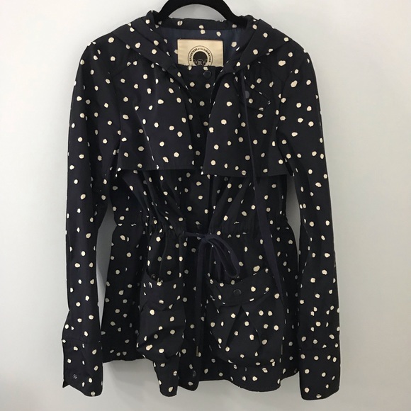 Anthropologie Rain Dotted Anorak Like New - Picture 2 of 6